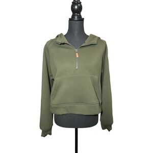 LasLuLu Cropped Half-Zip Hoodie Size Medium